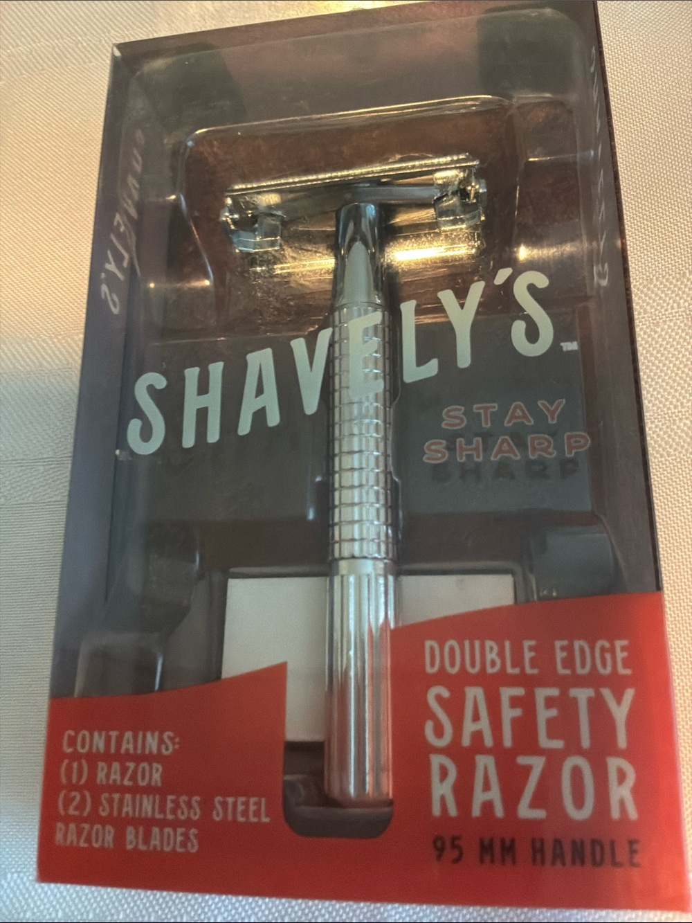 Shavely’s double edge safety razor sealed